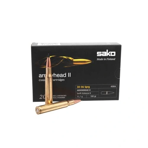Патрон Sako Arrowhead II, кал.30-06 Sprg, тип кулі Swift Scirocco, вага 11,7 gr/180,55 grs 