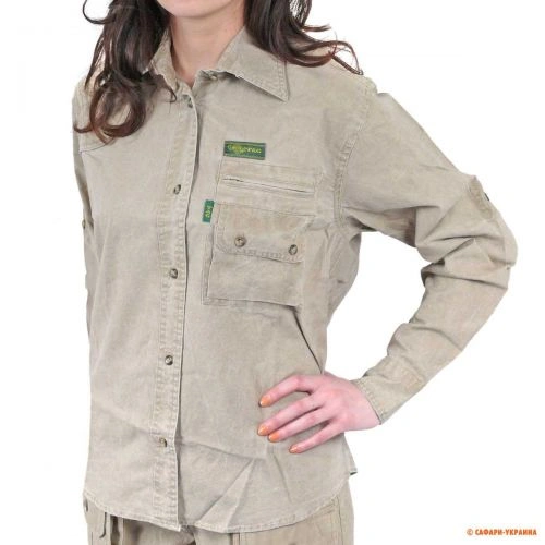 Сорочка жіноча для стрільби Tag Safari Hunter, 100% бавовна, пісочна 