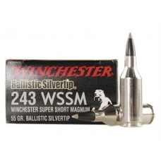 Патрон Winchester Supreme, кал.243WSSM, тип кулі: Ballistic Silvertip, вага: 3,56 g/55 grs