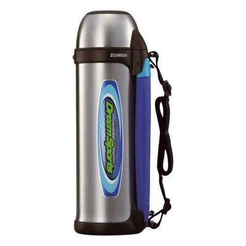 Термос Zojirushi SJ-SD12XA (складана ручка+ремінець), об`єм 1.2 л, колір: сталевий 